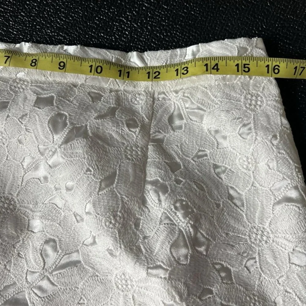 Vintage White Lace Pencil Skirt sz 14 Lined‎ Resortwear Vacation Party Cottage